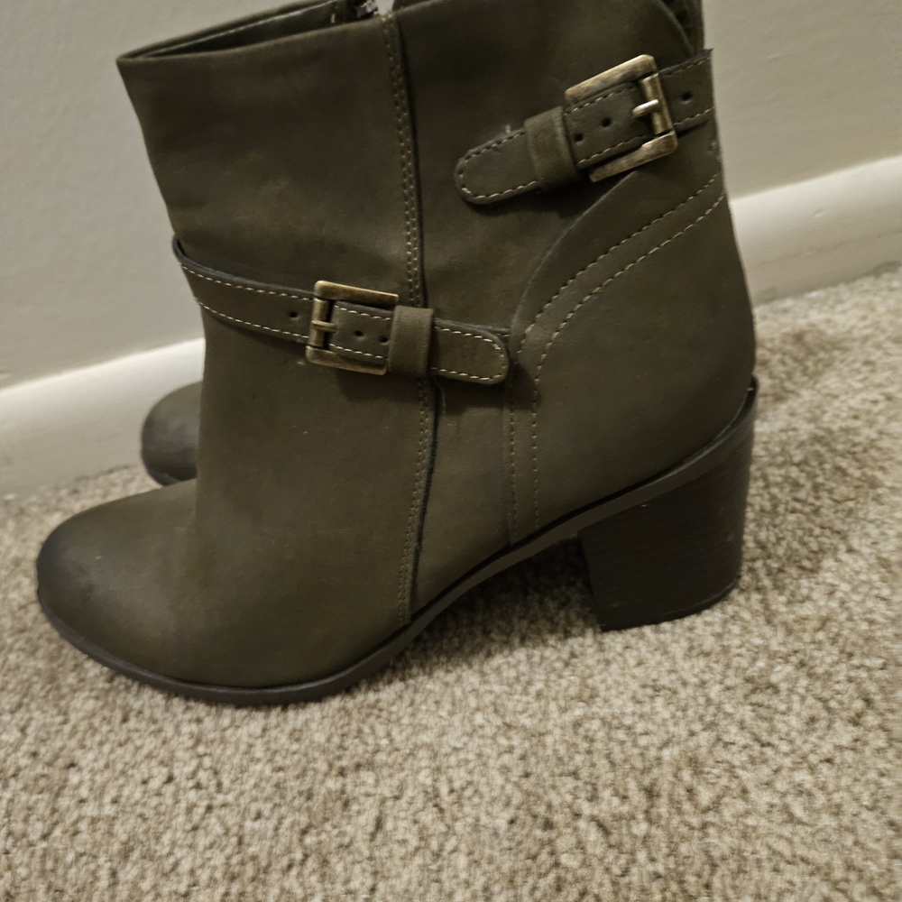 Olive Green Ankle Boots